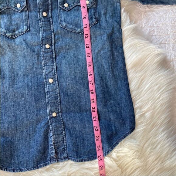 Denimist Snap Western Denim Button Down Shirt - Picture 5 of 7